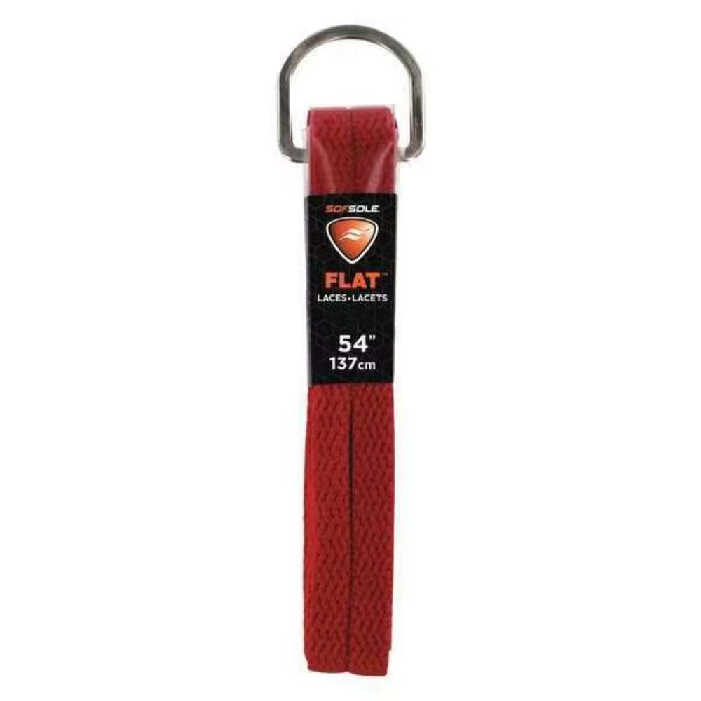  Sof Sole Dring Red Flat Shoe Laces - 54 