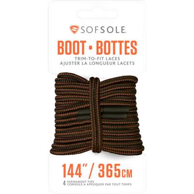 Sof Sole Black/Brown Boot Laces Trim To Fit