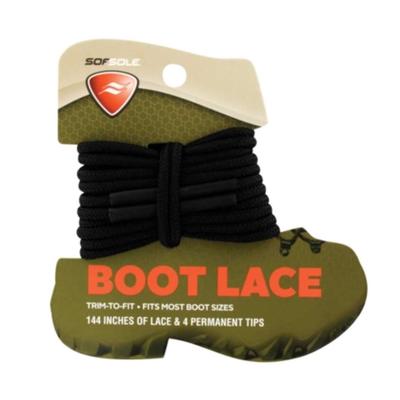 Sof Sole Black Boot Laces Trim To Fit