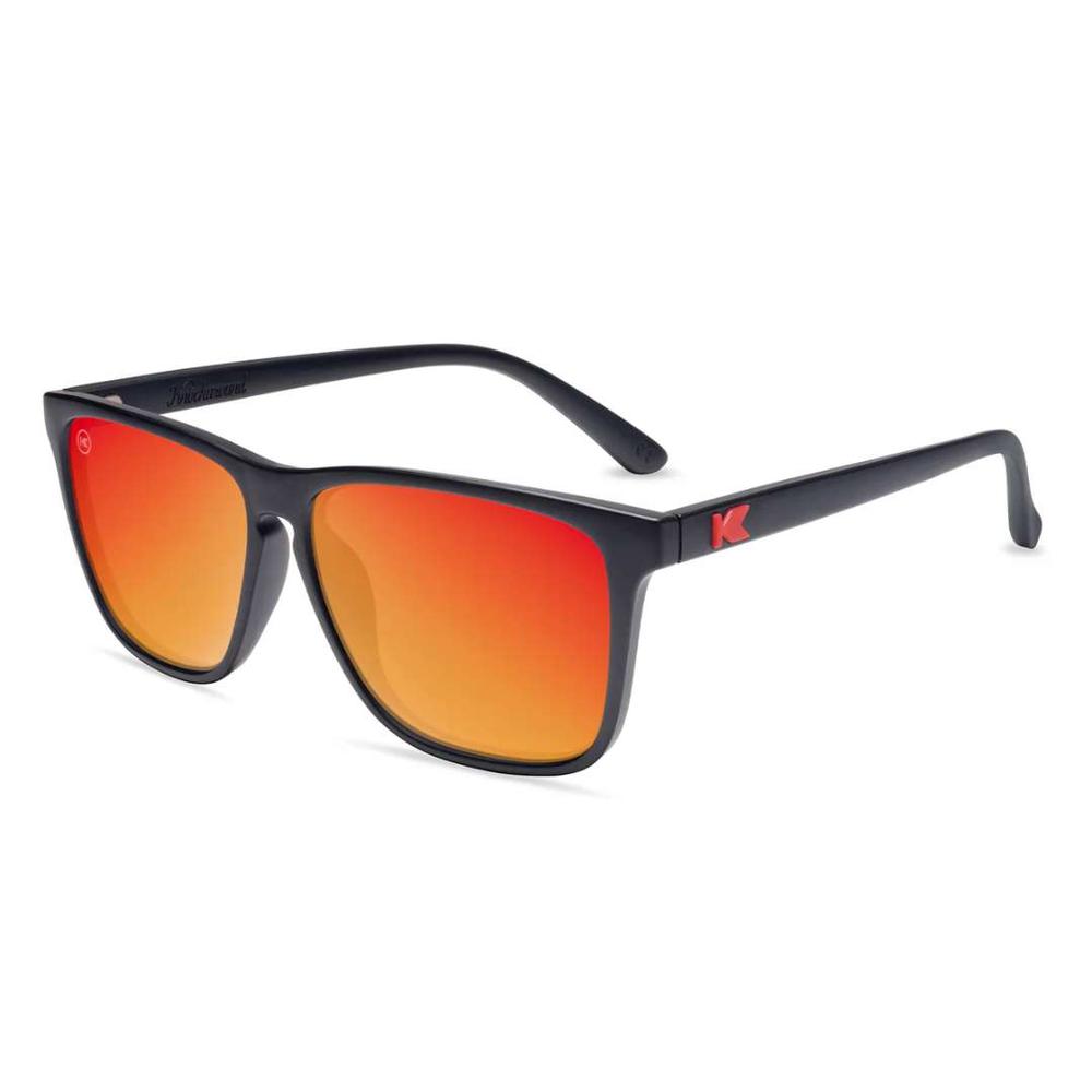  Knockaround Matte Black/Red Sunset Fast Lanes Sunglasses