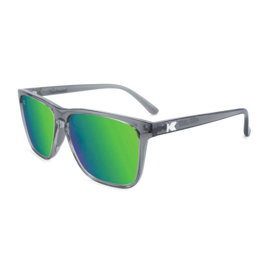  Knockaround Clear Grey/Green Moonshine Fast Lanes Sport Sunglasses