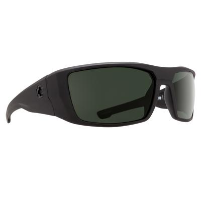 SPY Dirk Polarized Sunglasses Soft Matte Black / Happy Gray Green Polar