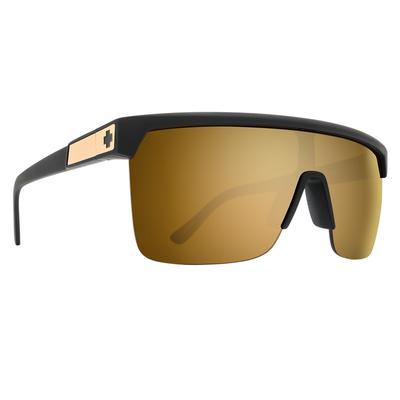 SPY Flynn 5050 Sunglasses 25 Anniv Matte Black Gold / Happy Bronze w Gold Spectra