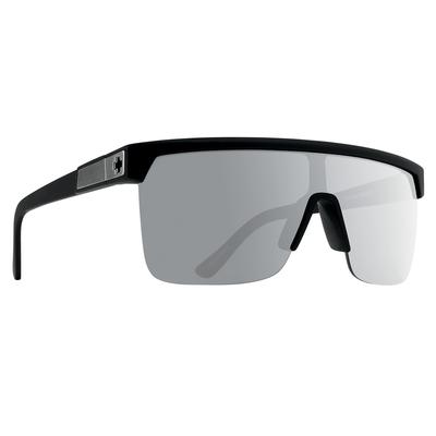 SPY Flynn 5050 Polarized Sunglasses Soft Matte Black / Happy Gray Green Polar w Silver Spectra