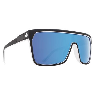 SPY Flynn Sunglasses Whitewall / Happy Gray Green w Light Blue Spectra