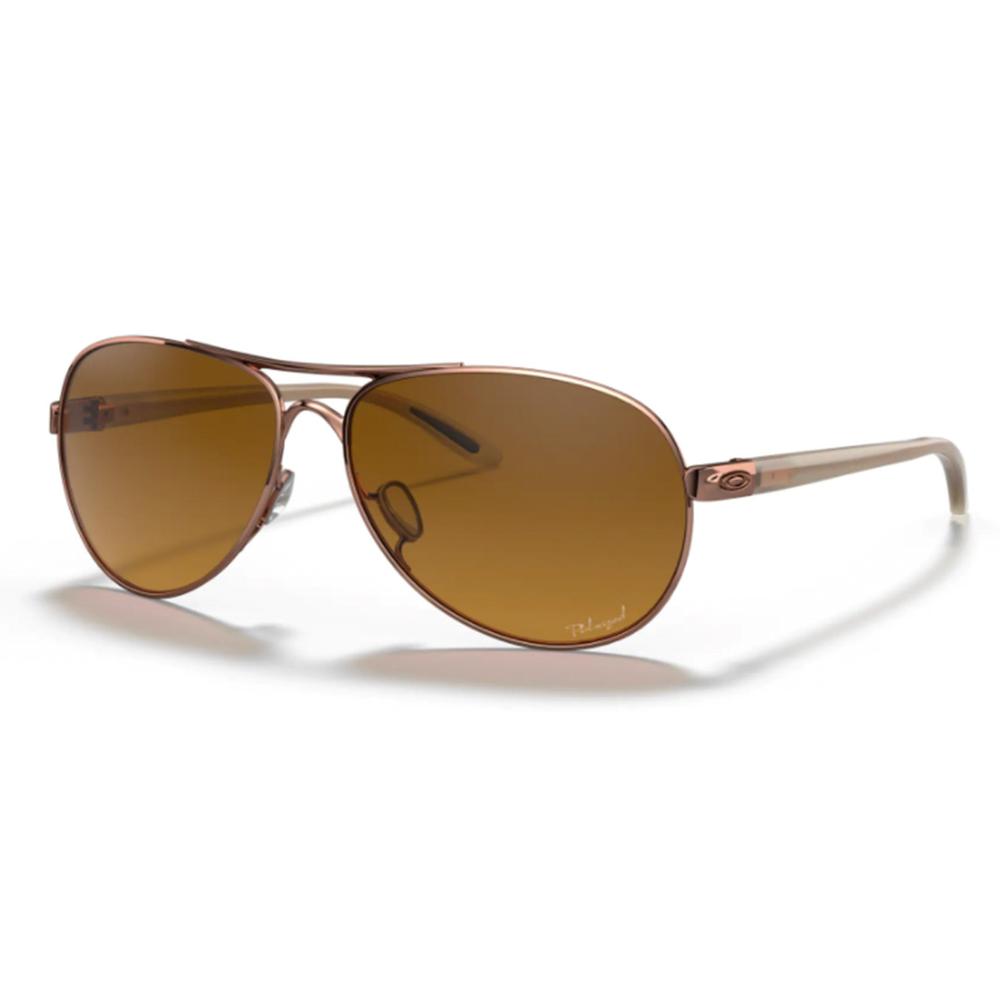 Oakley Feedback Rose Gold Brown Polarized Sunglasses | Womens