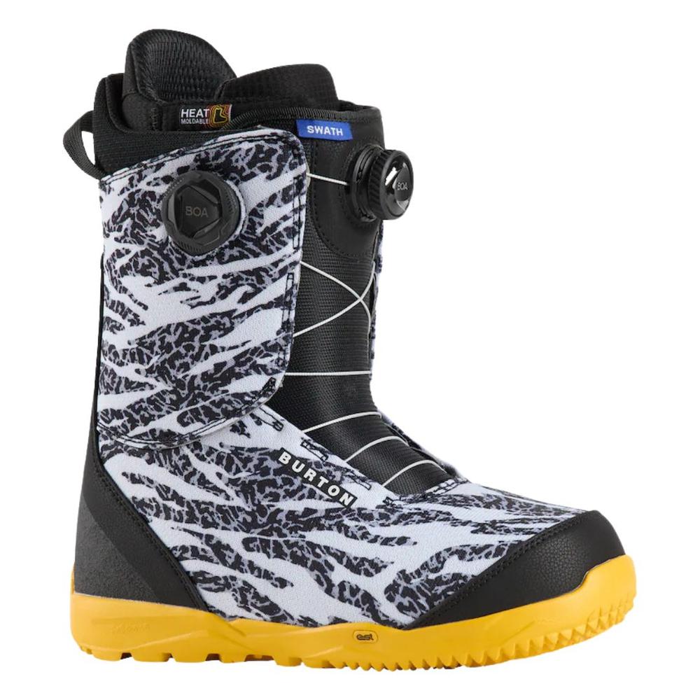 Burton Men's Swath BOA® Snowboard Boots 2026 ZEBRA/GOLDENROD