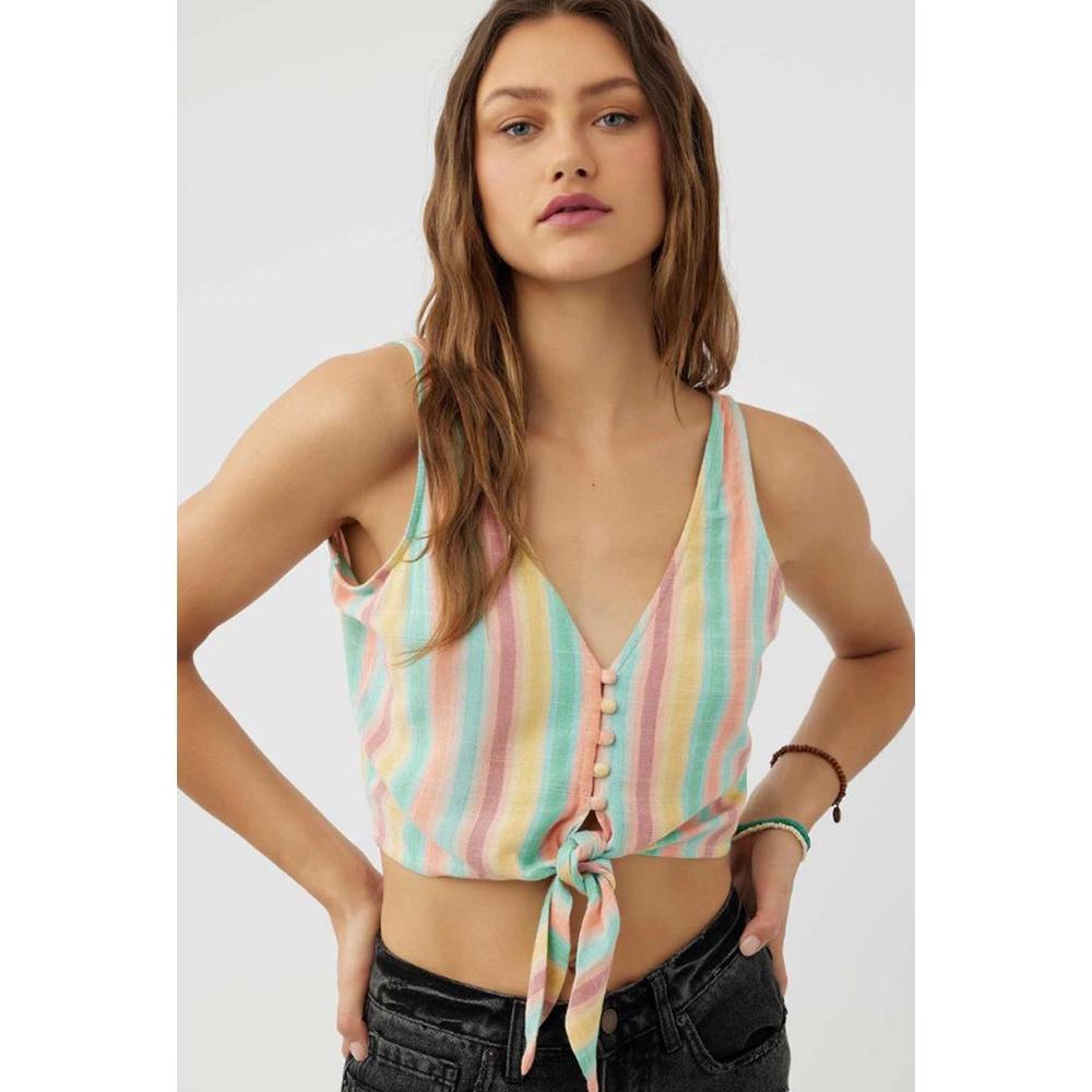 O'Neill Women's Zera Stripe Top MULTICOLORED