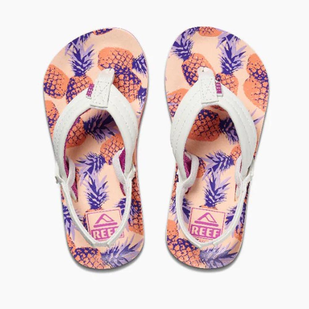 Reef Kid's Little Ahi Sandals CORALPINEAPPLES