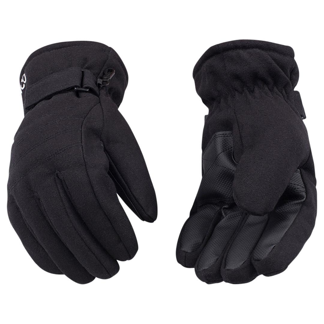 Kinco Unisex HydroFlector™ Lined Waterproof Black Duck Ski Gloves with Pull Strap