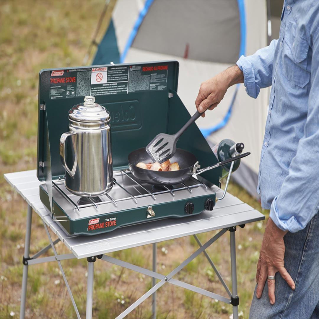 Coleman 4-in-1 Portable Propane Gas Camping Stove, 1 Burner 