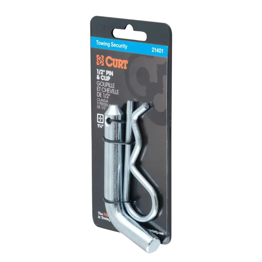 Curt Manufacturing 1/2 In Hitch Pin With Clip Packaged