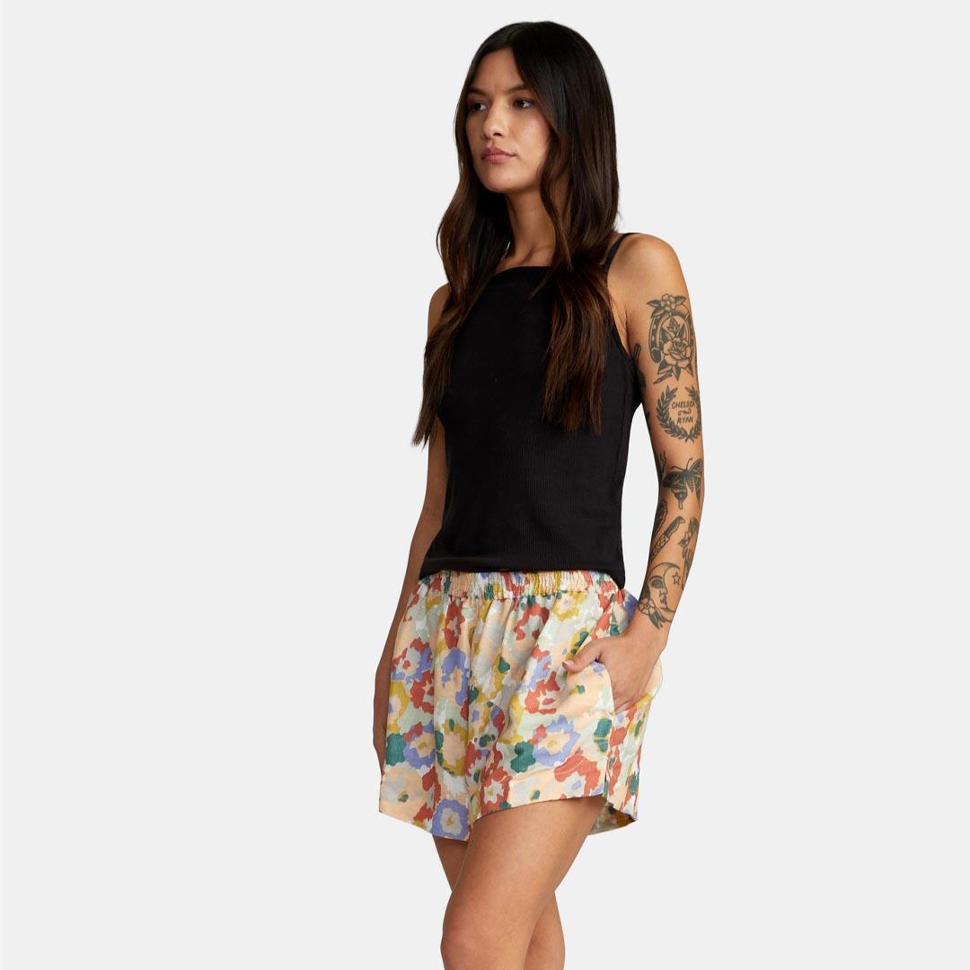 RVCA Women's Linen Sawyer Elastic Waist Shorts