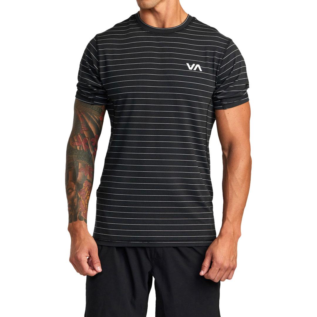 RVCA Men's Sport Vent Stripe Technical Short Sleeve Top