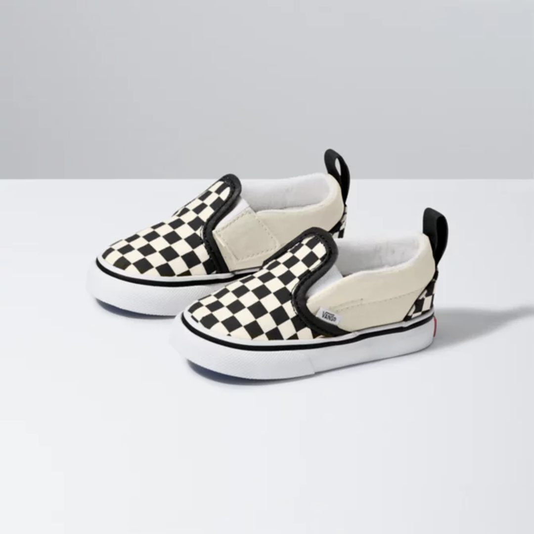 kontakt Rejse tiltale Mountaineer Vans Toddler Black/White Checkerboard Slip-On V Shoes | Outdoor Gear